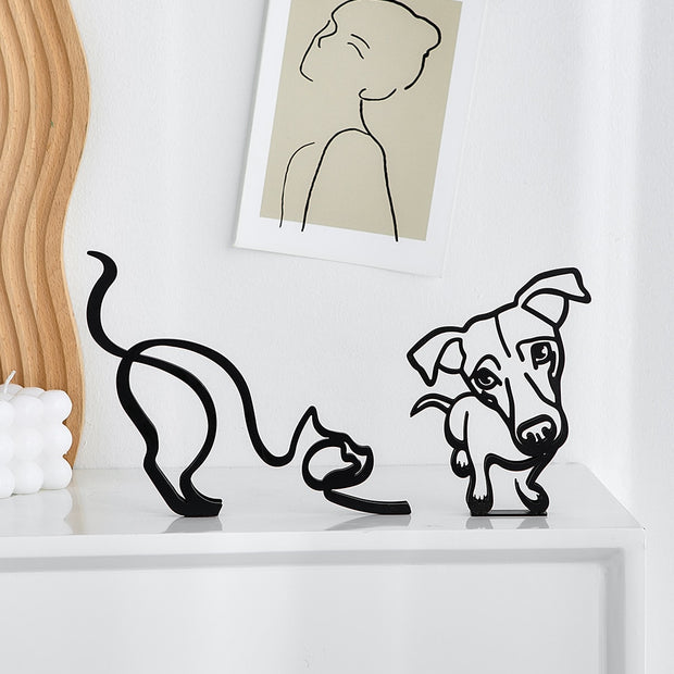 Figure Decorative In Metallo